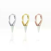 ราคา PiercingRoomByJay Single Spike White Opal Plain Huggie Hoop เงินแท้ (ราคาต่อชิ้น) สินค้าขายดี (1731211385812452505)
