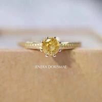 ราคา แหวนบุษราคัมน้ำเพชร ขนาด 5 มิล ทอง 10K Yellow Gold (1731416475609761787)