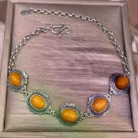 ราคา สร้อยข้อมือขี้ผึ้งเก่า, เงินสเตอร์ลิง S925 ฝัง, สไตล์วินเทจ, เงินโบราณเนปาล, เครื่องประดับเงิน Amber, เครื่องประดับมือ, การออกแบบเฉพาะ (1731846863227685316)