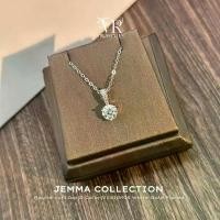 ราคา สร้อยคอเงิน92.5พร้อมจี้ฝังเพชรเม็ดเดี่ยวน้ำหนัก 1 กะรัต Collection “Jemma”Necklace (1730001044966574912)