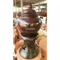 ราคา ยึดรูปแบบเดียวกัน โอ่งใส่น้ำได้ทั้งเซต(โอ่ง+ขาตั้ง) ส่งฟรี️ใส่น้ำ3ลิตรกว่า พร้อมส่งเสริมฮวงจุ้ย โอ่งน้ำดินเผา (1732301307327777467)