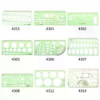 ราคา เครื่องใช้สำนักงาน, วัสดุพลาสติก, ลายฉลุตัวอักษรสีเขียว, วงกลมและการวาดวงรี, ไม้บรรทัด, ไม้บรรทัดโค้ง, ไม้บรรทัดเรขาคณิต, ไม้บรรทัดแม่แบบ (1732179759367685731)