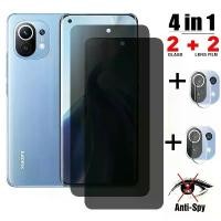 ราคา 4-in-1 Xiaomi Mi 14 13T 13 12T 11 12 Lite 11T 10T 9T Pro 8 9 10 A2 A3 Lite SE ฟิล์มกระจกนิรภัยความเป็นส่วนตัว ฟิล์มกันรอยกระจก + เลนส์กล้อง ฟิล์มกระจก (1729822047036869622)