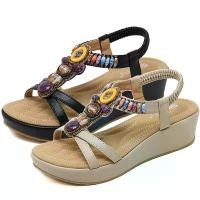 ราคา รองเท้าแตะส้นเตารีด ลูกปัด 5 ซม. ส้นยางนุ่ม รองเท้าแพลตฟอร์ม รองเท้าผู้หญิง รองเท้ารัดเอ็ดยืดหยุ่น รองเท้าผู้หญิงส้นกลาง พื้นยาง รองพื้นฐานเบสิค (1730554136925014961)