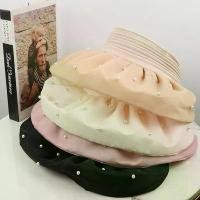 ราคา หมวกปีกกว้าง พับได้ ผ้าซาติน ลูกปัด สไตล์ญี่ปุ่น สำหรับผู้หญิง เหมาะสำหรับฤดูร้อน (1732389228674844595)