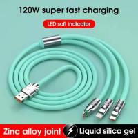 ราคา สายชาร์จเร็ว, 120W 6A, สายดาต้า 3 in 1, สำหรับ Realme 11 และ Huawei POCO, สายชาร์จ USB, Micro USB และ Type C, สายชาร์จ, ลวด (1732247409405102048)