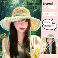 ราคา หมวกฟางฤดูร้อน, สำหรับผู้หญิง, การออกแบบผูกโบว์, วันหยุดที่ชายหาด, ปีกกว้าง, หมวกกันแดด, หมวกผ้าคลุมไหล่ทอ, ที่บังแดด, หมวกกันแดด พาน ลวด ขน กํา มะ หยี่ (1731673065955493555)