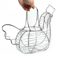 ราคา ตะกร้าไข่ไก่ 1 ชิ้น ชุบโครเมียม ลวด สำหรับเก็บไก่ ที่วางชั้นวางของในครัว (1731815193023448360)