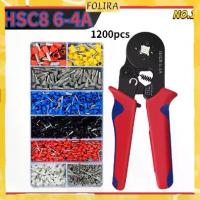 ราคา ชุดคีมย้ำปลอก HSC8 6-4A และ HSC8 6-6A มี 1200 ชิ้น ขั้วต่อท่อ ขั้วต่อสายไฟ เหมาะสำหรับปลอกคอสายไฟ HSC8 คุณภาพระดับเรือธง [แนะนำ + ของแท้ 100%] กิ๊บ ล็อค ชุด คีม ช่างไฟฟ้า ของ แท้ ครีม ล็อค (1732522730