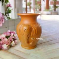 ราคา แจกัน แจกันดินเผา แจกันหัวช้าง ใส่พืชน้ำ ใส่ดอกไม้ เครื่องปั้นดินเผา (1731668090025838696)