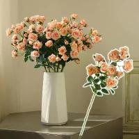 ราคา ดอกกุหลาบผ้าไหม 1 ชิ้น สำหรับช่อดอกไม้งานแต่งงาน ตกแต่งคริสต์มาส แจกัน จัดดอกไม้ที่บ้าน สมุดภาพ DIY ดอกไม้ประดิษฐ์ (1730569385335097689)