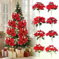 ราคา ช่อดอกไม้ประดิษฐ์, ตกแต่งคริสต์มาส, สำหรับตกแต่งบ้านและปาร์ตี้, แจกัน, ดอกไม้ปลอม, เครื่องประดับปีใหม่ (1732456225605387718)