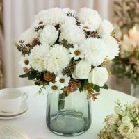 ราคา ดอกกุหลาบผ้าไหม ไฮเดรนเยีย ผ้าไหม สวย ช่อดอกไม้งานแต่งงาน ดอกไม้ประดิษฐ์ ตกแต่งโต๊ะ แจกัน ศิลปะ DIY เหมาะสำหรับตกแต่งเทศกาล ตกแต่งบ้าน (1731895864917722856)