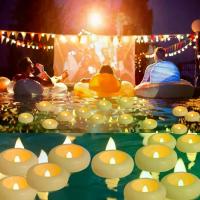 ราคา ไฟชาเทียนลอยน้ำ, พลาสติกไร้ไฟ, สำหรับอ่างอาบน้ำ, สระว่ายน้ำ, แจกัน, ตกแต่งแกนกลาง, ไฟ LED และแบตเตอรี่, เทียนลอยน้ำ (1732108740972939665)