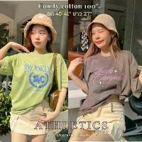 ราคา (ลด 50% ในvideo และ Live) พร้อมส่ง เสื้อยืด เสื้อโอเวอร์ไซส์ comfy cotton - Athletics collection (1732651944906622282)