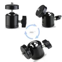 ราคา สินค้าขายดี Hot Shoe Mount Adapter 360 Degree Mini Ball Head 1/4 Tripod Screw Head for Cameras LED Video Light, Microphone (1731995239435437580)