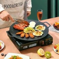 ราคา กระทะปิ้งย่าง กระทะเกาหลี กระทะย่างทรงแบน ผิวลื่นไม่ติดกระทะ รุ่นกระทะโคเรียคิง ของแท้ กะทะเทฟล่อนปิ้งย่าง ความร้อนเหล็กอลูมิเนียมเคลือบเทปล่เคลือบกันติด BBQ พกพาสะดวก ขนาด28-30- (1730100908753979393)