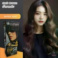 ราคา ดิ๊พโซ่ S02 สีน้ำตาลเข้มครีมเปลี่ยนสีผม ครีมย้อมผม สีย้อมผม ยาย้อมผม Dipso S02 Dark Brown Hair Color Cream (1729581031841630793)