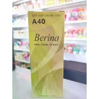 ราคา เบอริน่า A40 สีบลอนด์อ่อนประกายหม่นเขียว ครีมย้อมผม สีย้อมผม ยาย้อมผม สีผม Berina A40 Light Matt blonde Hair Color Cream แฮร์ บุรุษ (1729597755492960494)