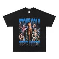 ราคา Stone Cold Steve Austin Austin Cold Stone Short Sleeve WWE Wrestling Sports American Cotton T-shirt (1731689143859055144)