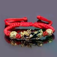 ราคา สร้อยข้อมือทอแฮนด์เมด แฟชั่นใหม่ เชือกสีแดงและสีดำ ปี่เซียะทองเดี่ยว สร้อยข้อมือลูกปัด pipatchara สร้อย ข้อ มือ blood bracelet ponytail bracelet สร้อย ข้อ มือ พร ข้อมือ (1732330136560569112)