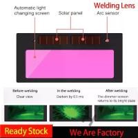 ราคา [COD] 【Thailand Stock】solar powered welding lens automatic dimming welding glasses welding helmet mask accessories LCD display shading solar lens automatic dimming helmet eye mas (1731537387465311469)