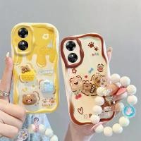 ราคา เคสนิ่มสำหรับ OPPO A17 3D การ์ตูน ชีส หมี ขนมปัง หมี OPPO A17 เคสโทรศัพท์ ครีม ขอบหยักพร้อมสายคล้องสร้อยข้อมือ (1729706928601795508)