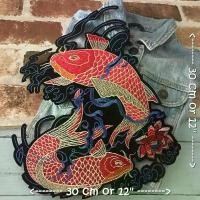 ราคา ปลาคาร์ฟ ญี่ปุ่น ตัวรีดติดเสื้อ อาร์มรีด อาร์มปัก ตกแต่งเสื้อผ้า หมวก กระเป๋า แจ๊คเก็ตยีนส์ Embroidered Iron on Patch... (1732673968326346522)