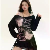 ราคา เสื้อยืด Patch ผีเสื้อ ดีไซน์ผีเสื้อน่ารักและเซ็กซี่ แขนยาว ปาดไหล่ สำหรับผู้หญิง ทรงหลวม เหมาะสำหรับต้นฤดูใบไม้ร่วง เสื้อคลุมสไตล์โลว์คีย์ (1732482763721639109)