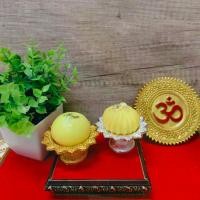 ราคา พานเงินทอง ราคาคู่ เทียนหอม ลาดู โมทกะ ชบาแดง ดอกบัวลักษมี ถวายพระพิฆเนศ พระแม่ลักษมี พระแม่อุมา เทพ ฮินดูทั้งปวง (1731560463233157183)