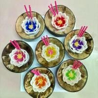 ราคา เทียนหอม กระทงกะลา เทียนดอกไม้ในกะลา กลิ่นอโรมาเธอราพี เทียนดอกบัวเทียนดอกกุหลาบเทียนดอกลีลาวดี ขนาด 4นิ้ว (1731197333689961167)