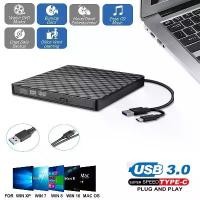 ราคา [COD] USB 3.0 External CD/DVD ROM Player Optical Drive DVD RW Burner Reader Writer Recorder (1732631325079930417)
