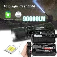 ราคา Ultrafire T6ไฟฉายสว่าง ไฟฉาย usb ไฟฉายซูมได้ ไฟฉายกันน้ำ เวลาแสงนาน L2 ไฟฉายยุทธวิธี ฉุกเฉินกลางแจ้ง LED flashlight Narrowyoung (1729608179234736740)