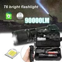 ราคา Ultrafire T6ไฟฉายสว่าง ไฟฉาย usb ไฟฉายซูมได้ ไฟฉายกันน้ำ เวลาแสงนาน L2 ไฟฉายยุทธวิธี ฉุกเฉินกลางแจ้ง LED flashlight Floweetyee (1729608216614898138)