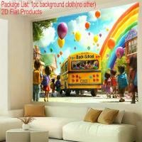 ราคา ผ้าพื้นหลังแบนเนอร์โพลีเอสเตอร์, สีเหลืองสดใส, ธีมรถโรงเรียนและนักเรียนกลับไปโรงเรียน, ลูกบอลหลากสี, สายรุ้งและบ้านหลากสี, พิมพ์ด้วย UV, ตกแต่งทนทาน, เหมาะสำหรับงานปาร์ตี้, งานแต (1731802157837551251)
