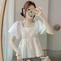 ราคา เสื้อเชิ้ตสีขาวคอเหลี่ยมย้อนยุคฝรั่งเศสสำหรับผู้หญิงฤดูร้อน, เสื้อตุ๊กตาหยักอ่อนเยาว์, แขนสั้นพัฟ, เสื้อคลุมหน้าท้อง, เหมาะสำหรับเยาวชน เสื้อ แขน ระบาย สาวอวบ ใส่ เล่น สงกรานต์ ผ (1732254225510927308)