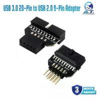 ราคา USB 3.0 20-Pin to USB 2.0 9-Pin Adapter Replacement Front Panel Converter for Motherboard Computer Peripherals (1732597998043563832)