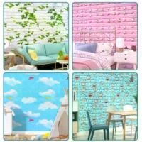 ราคา ถูกสุดวอลเปเปอร์ลายไม้ ลายการ์ตูน ลายอิฐ 70*77cm วอลเปเปอร์ติดผนัง 3 มิติ Wallpaper 3D มีกาวในตัว สติ๊กเกอร์ติดผนัง ขาย (1732588406550922273)