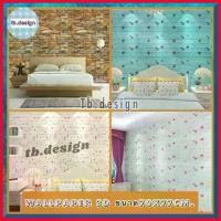 ราคา ขาย วอลเปเปอร์ติดผนัง 3 มิติ ขนาด 70x77 cm. ลายกำแพงอิฐ สีขาว มีกาวในตัว Wallpaper 3D ️ WP001 (1729673723074939544)