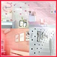 ราคา สวัสดิการสด --MXM--วอลเปเปอร์ติดผนัง 3 มิติ ขนาด 70x77 cm. ลายกำแพงอิฐ สีขาว มีกาวในตัว Wallpaper 3D ️ WP001 (1729673797507254936)