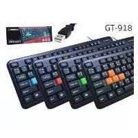ราคา Gearmaster Gaming Keyboard USB คีย์บอร์ดเกมมิ่ง รุ่น GT-918 Black ที่นิยมมากที่สุด (1731791547346814705)