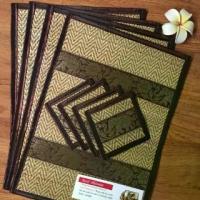 ราคา แผ่นรองจาน รองแก้วน้ำ ที่รองจาน ที่รองแก้ว แบบ 4 ทำจากเสื่อกก ทำความสะอาดได้ ของแต่งบ้าน ราคาถูก (1732495147497785219)