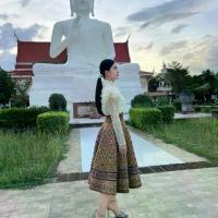 ราคา F69เสื้อลูกไม้สีครีมปีกนางฟ้าแยกชิ้นซับในกระโปรงผ้าฝ้ายทอลายอัดกาวทั้งตัวงานซิบหลัง#ชุดไทยประยุกต์#ชุดไทย#ชุดไทยราคาถูก ผู้หญิง Girl Women (1729545222300994026)