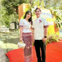 ราคา F​7เสื้ออัดกาวแต่งปลายแขนผ้าทอลาย เสื้อผู้ชายอัดกาวแต่งปลาย แขนผ้าทอลาย #ชุดไทยประยุกต์ #ชุดไทย #ชุดไทยราคาถูก เสื้อคอวี (1729959469316868586)