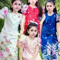 ราคา ชุดไทยเด็ก ชุดไทย ชุดไทยประยุกต์ ชุดใส่ไปวัด (1730093182054599199)