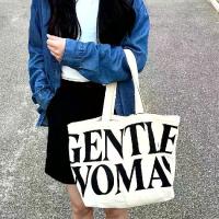 ราคา กระเป๋าโท้ทผ้าแคนวาสสำหรับผู้หญิง gentlewoman นุ่ม ชุดไทย สีดำและสีขาว จี้เล็ก มีซิป กระเป๋า SS24 ดีไซน์รูปดาว (1731571546255361753)