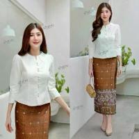 ราคา ชุดผ้าไหมไลลา (เสื้อ+ผ้าถุง) อัดผ้ากาวทั้งชุด ผู้หญิง Clothing ชุดไทย ชุดผ้าไทยสาวอวบ ชุดออกงาน ชุดงานพิธีต่างๆ (1729582899726616915)