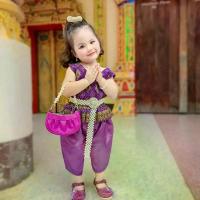 ราคา ชุดไทยเด็กพร้อมส่ง ชุดไทยประยุกต์ ชุดไทย สีม่วง (1729567843538143248)