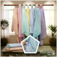 ราคา ผ้าคอตตอนทีซี ลายไทย ปูเตียงสปา เตียงนวด ผ้าขวางเตียง เดรส ผ้าถุง ชุดไทย หน้ากว้าง 45 นิ้ว (1729653572604103397)