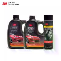 ราคา 3M แชมพูล้างรถ น้ำยาล้างรถ สูตรผสมแวกซ์ 2in 1 (2 ขวด) + 3M ผลิตภัณฑ์เคลือบเงาเบาะหนังและยางดำ ขนาด 400ml. PN39041A (1729618380002920510)